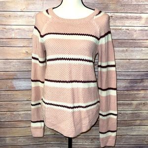 Cloud Chaser Rose Striped Sweater- Size M